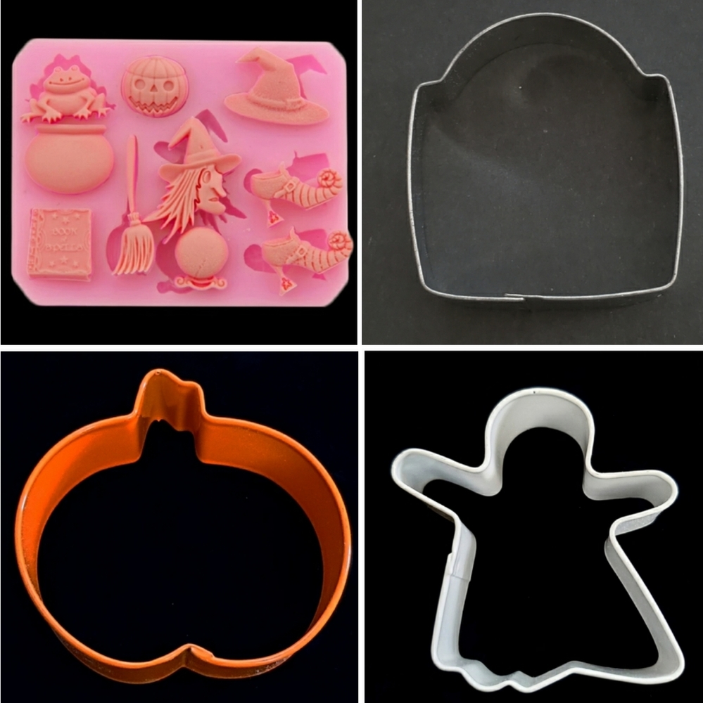 Halloween Silicone Mold & 3 Cookies Cutters